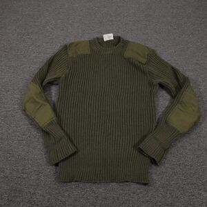Brigade Quartermasters Sweater Mens XL Green Wool Military Commando Patches UK